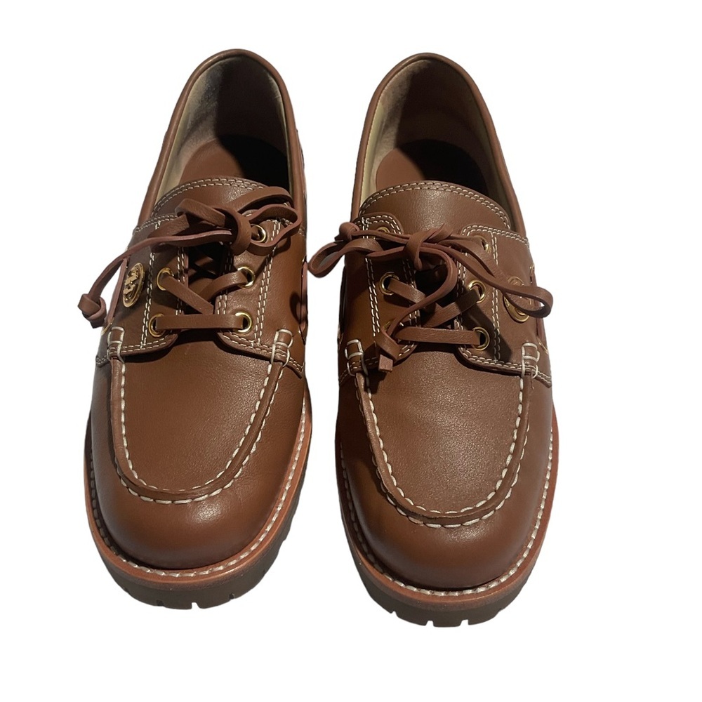MICHAEL KORS COLLECTION Women’s Size 9.5 Kearney Leather Boat Shoe loafers